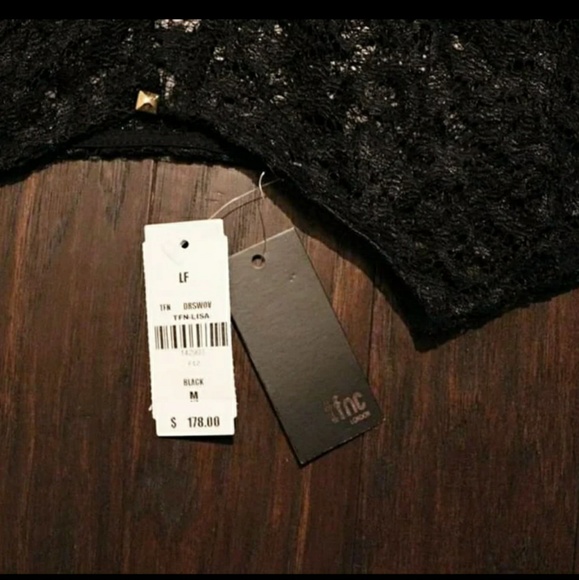 (New) A Black Laced Peplum Sheath Dress - Picture 3 of 3